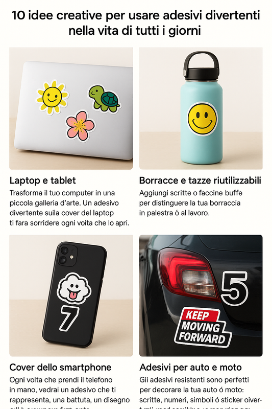 🎨 “10 idee creative per usare adesivi divertenti su auto, moto, caschi e oggetti di tutti i giorni”