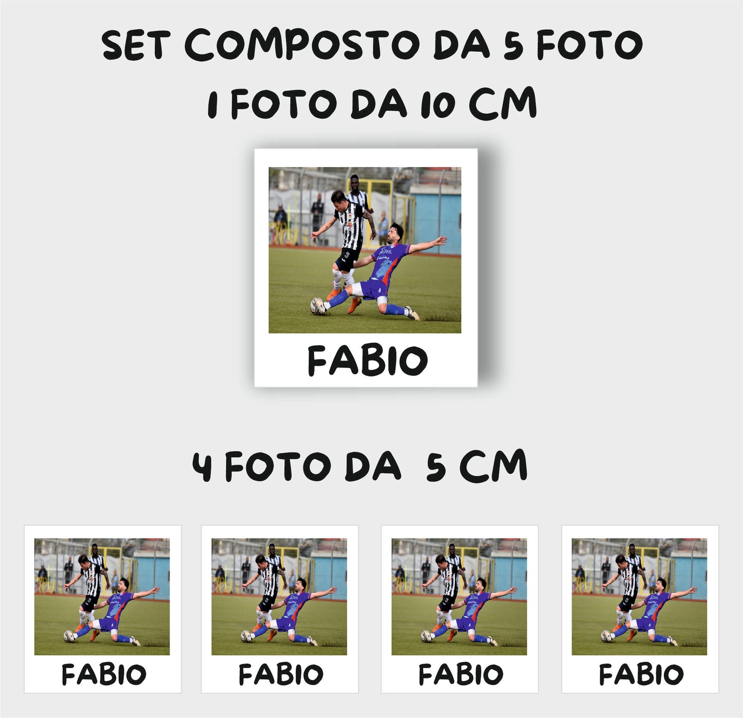 Set"Adesivo PVC Effetto Polaroid 'Ricordi Indelebili' - Personalizzabile con Foto, Data e Dedica"5 PZ