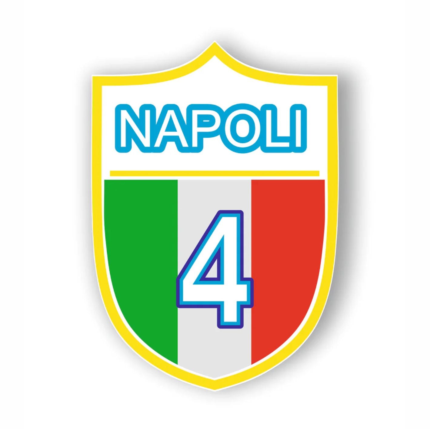 Adesivo Napoli Campioni d'Italia 4° scudetto MOD.1 + 2 omaggi
