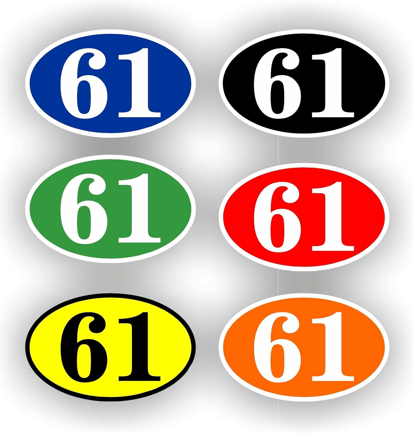 Adesivo Sagomato Numero Vintage – Personalizzabile per Auto, Moto e PC