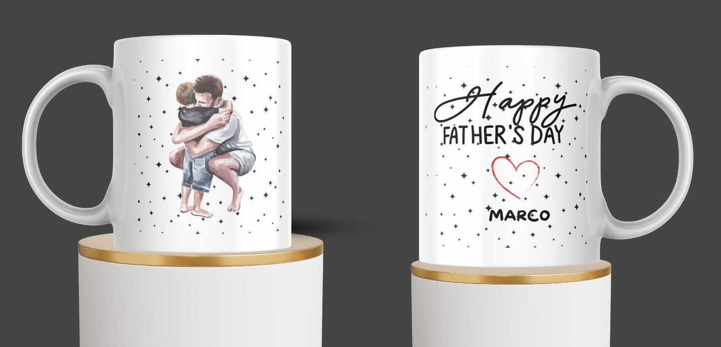 Tazza ' Festa del papà stellina ' puoi personalizzarla con nome