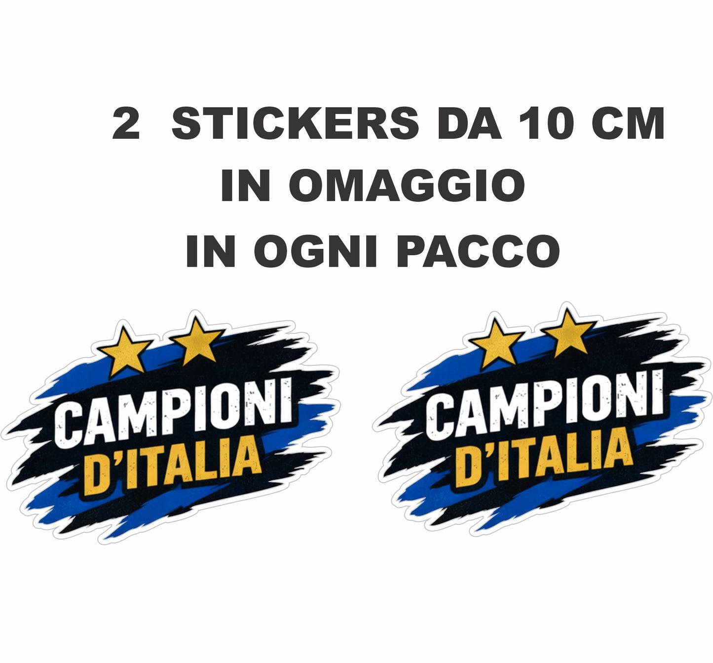 Adesivo Seconda Stella Inter 2026 mod.1 – Sticker PVC Impermeabile per Auto e Moto + 2 Adesivi Omaggio 10 cm
