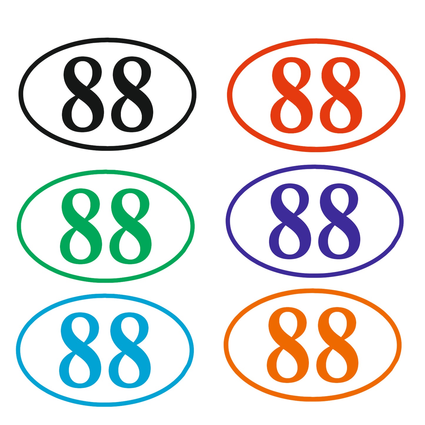 Adesivo prespaziato numero vintage personalizzabile adatto per auto moto pc