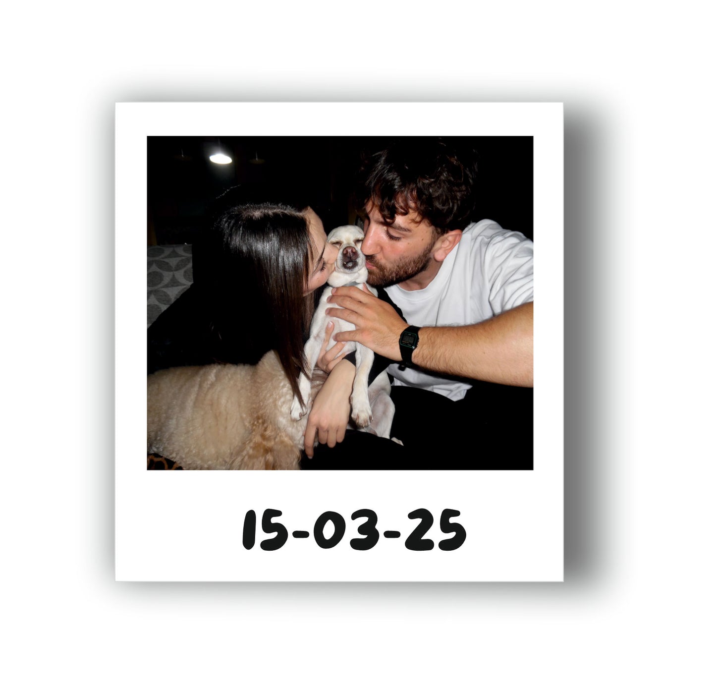 Set"Adesivo PVC Effetto Polaroid 'Ricordi Indelebili' - Personalizzabile con Foto, Data e Dedica"5 PZ