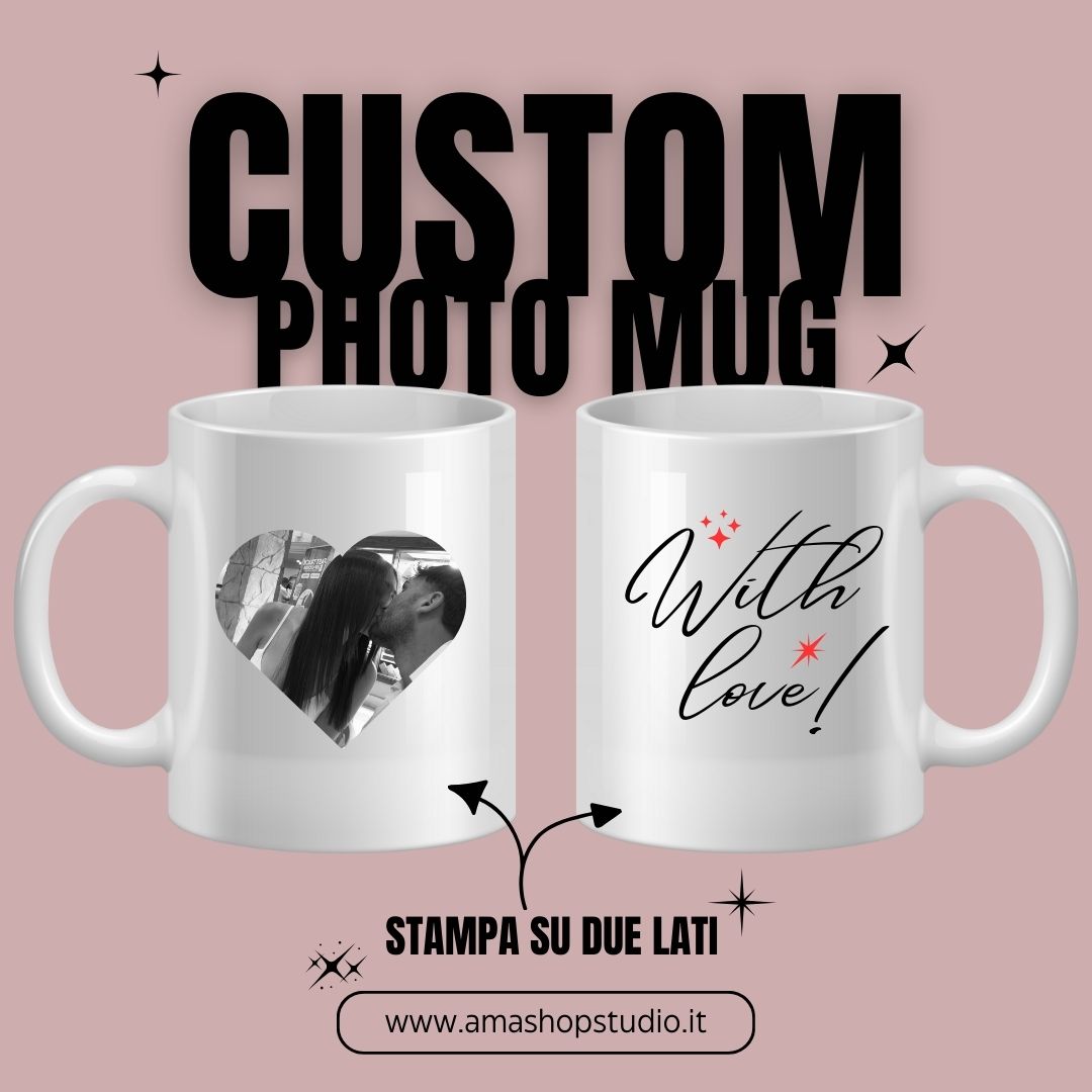 Tazza “ Foto nel cuore ” personalizzabile