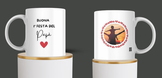 Tazza '1° Festa del Papà' puoi personalizzarla con nome e foto