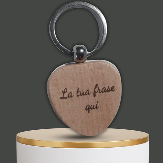 Portachiavi in legno ' Cuore ' personalizzabile