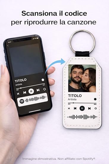 Portachiavi Spotify personalizzabile con foto e canzone