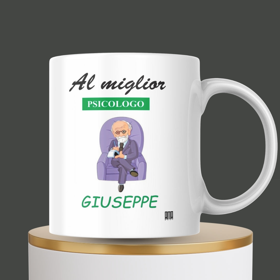 Tazza "Il miglior psicologo" personalizzabile