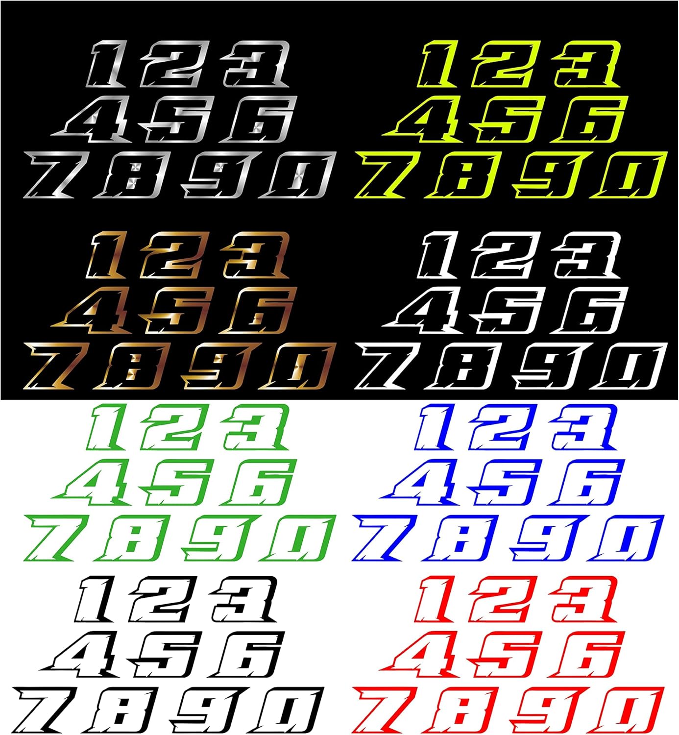 Numeri Racing Personalizzati Adesivi Moto Kart Motocross