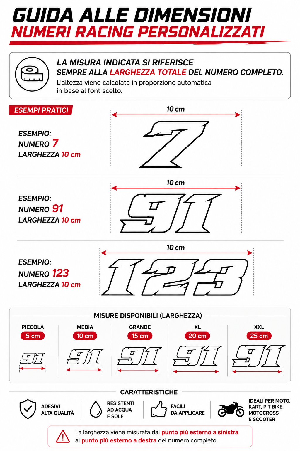Numeri Racing Personalizzati Adesivi Moto Kart Motocross