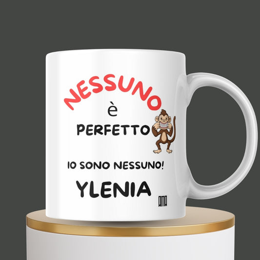 Tazza "Nessuno è perfetto" personalizzabile