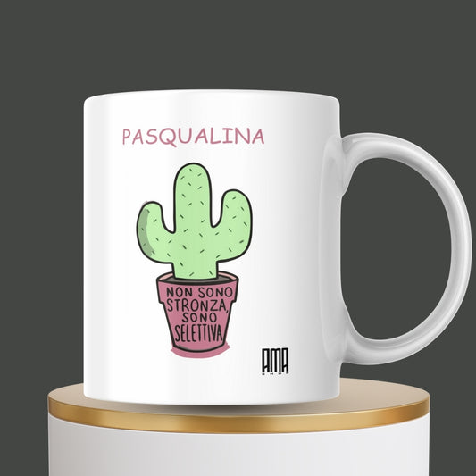 Tazza “Non sono stronza sono selettiva” personalizzabile