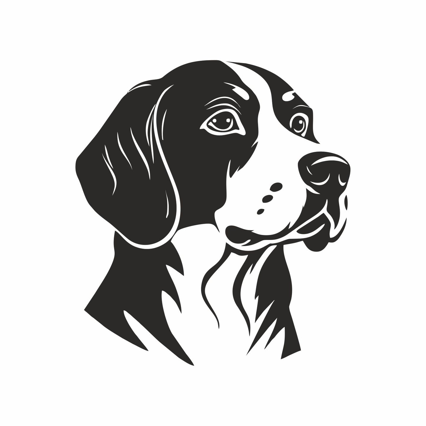 Adesivo Prespaziato Cane Razza Beagle  adatto per auto moto camper PC