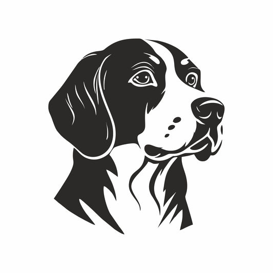 Adesivo Prespaziato Cane Razza Beagle  adatto per auto moto camper PC