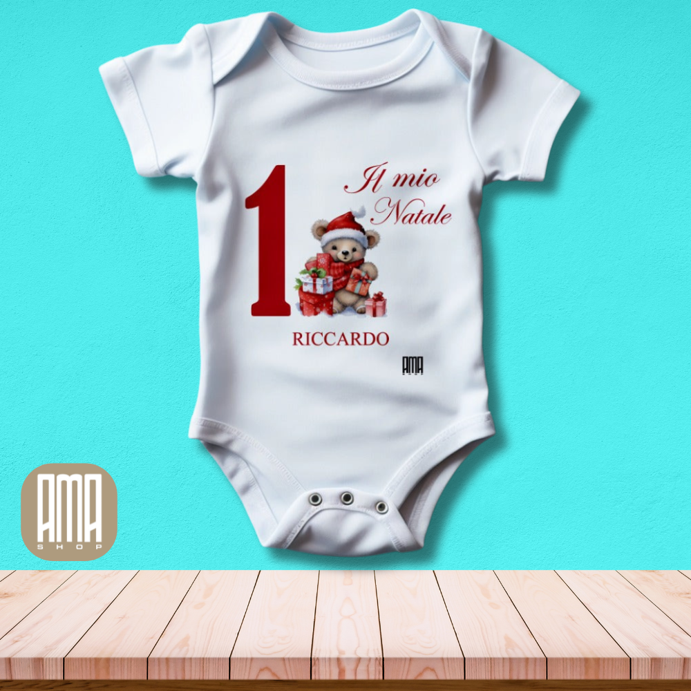 Body ''Il mio 1° Natale ''  personalizzabile con nome
