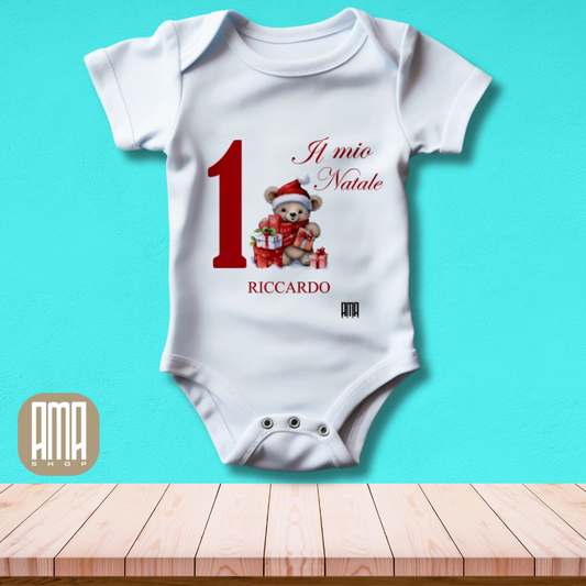 Body ''Il mio 1° Natale ''  personalizzabile con nome