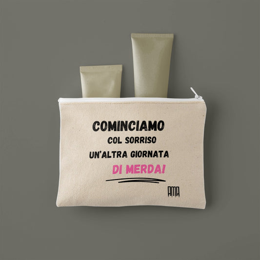 Pochette 'Cominciamo col sorriso' personalizzabile con nome