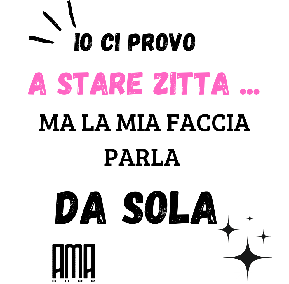 T Shirt '' La mia faccia parla da sola '' personalizzabile con nome