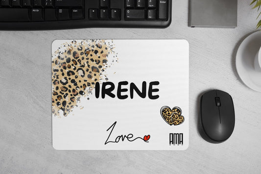 Tappetino mouse ' Leopardo ' personalizzabile con nome, data o dedica