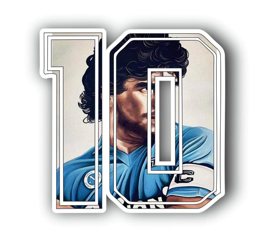 Adesivo numero 10 Maradona Napoli MOD.2