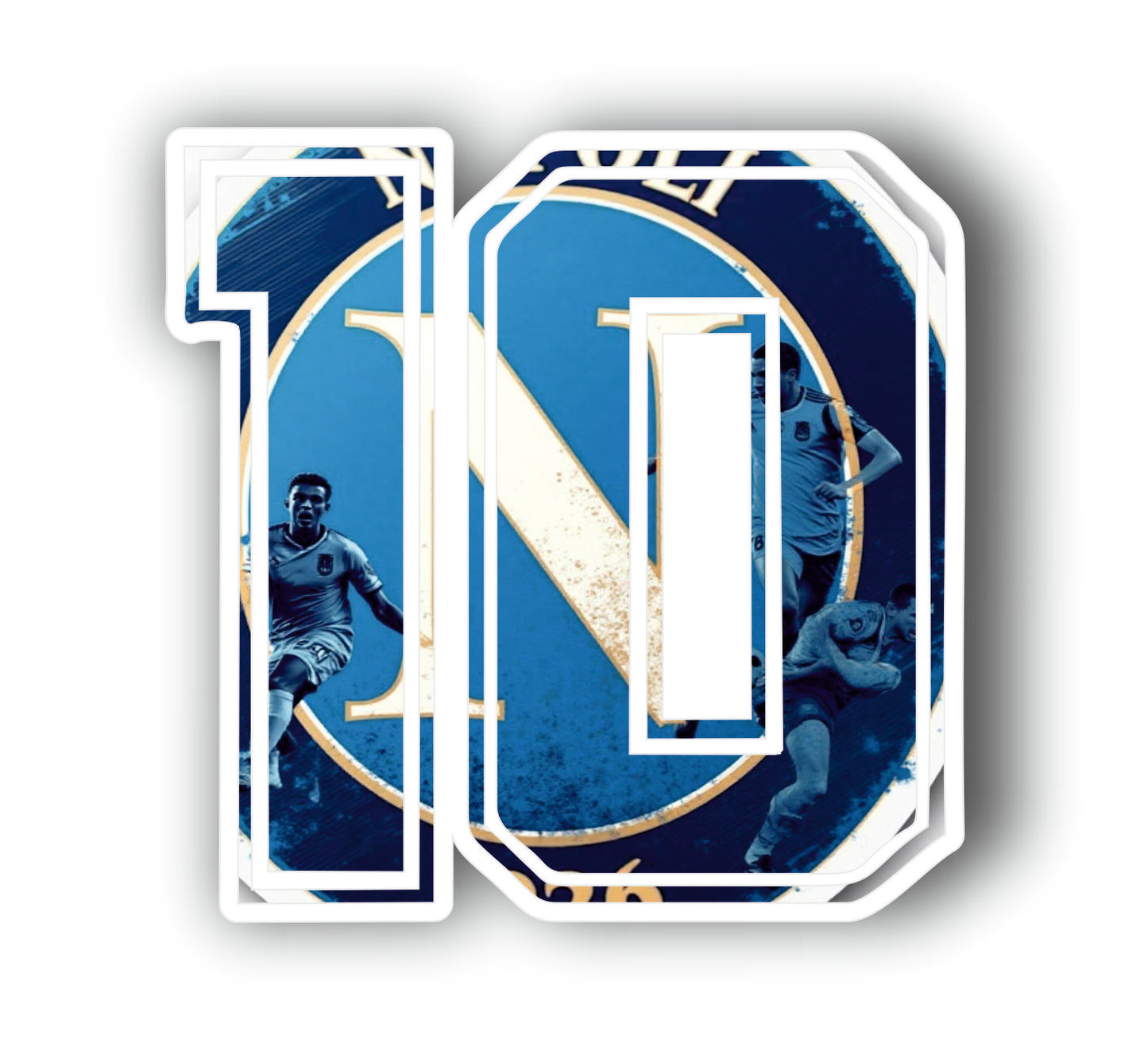 Adesivo numero 10 Maradona Napoli MOD.3