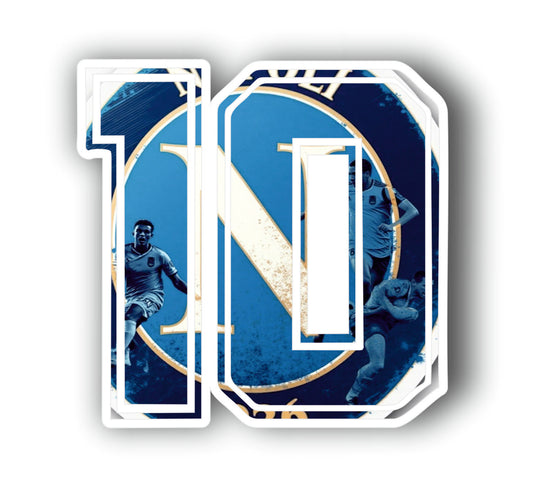 Adesivo numero 10 Maradona Napoli MOD.3