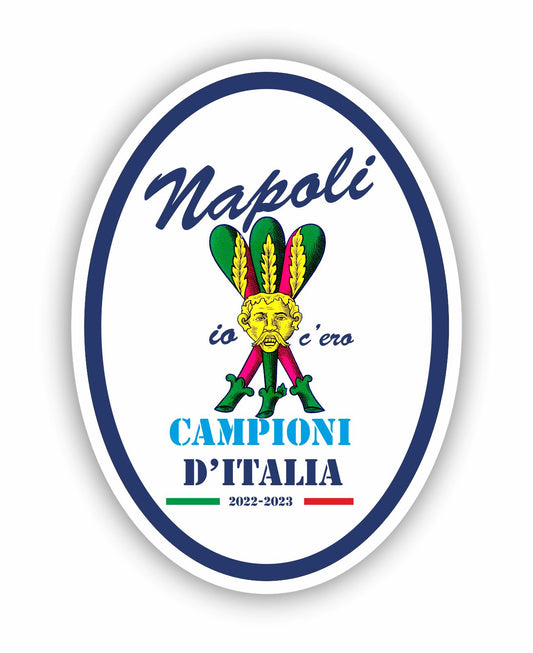 Adesivo divertente Napoli 3 di bastoni| Supporter calcio