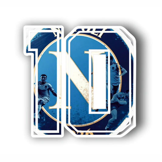 Adesivo numero 10 Maradona Napoli MOD.3