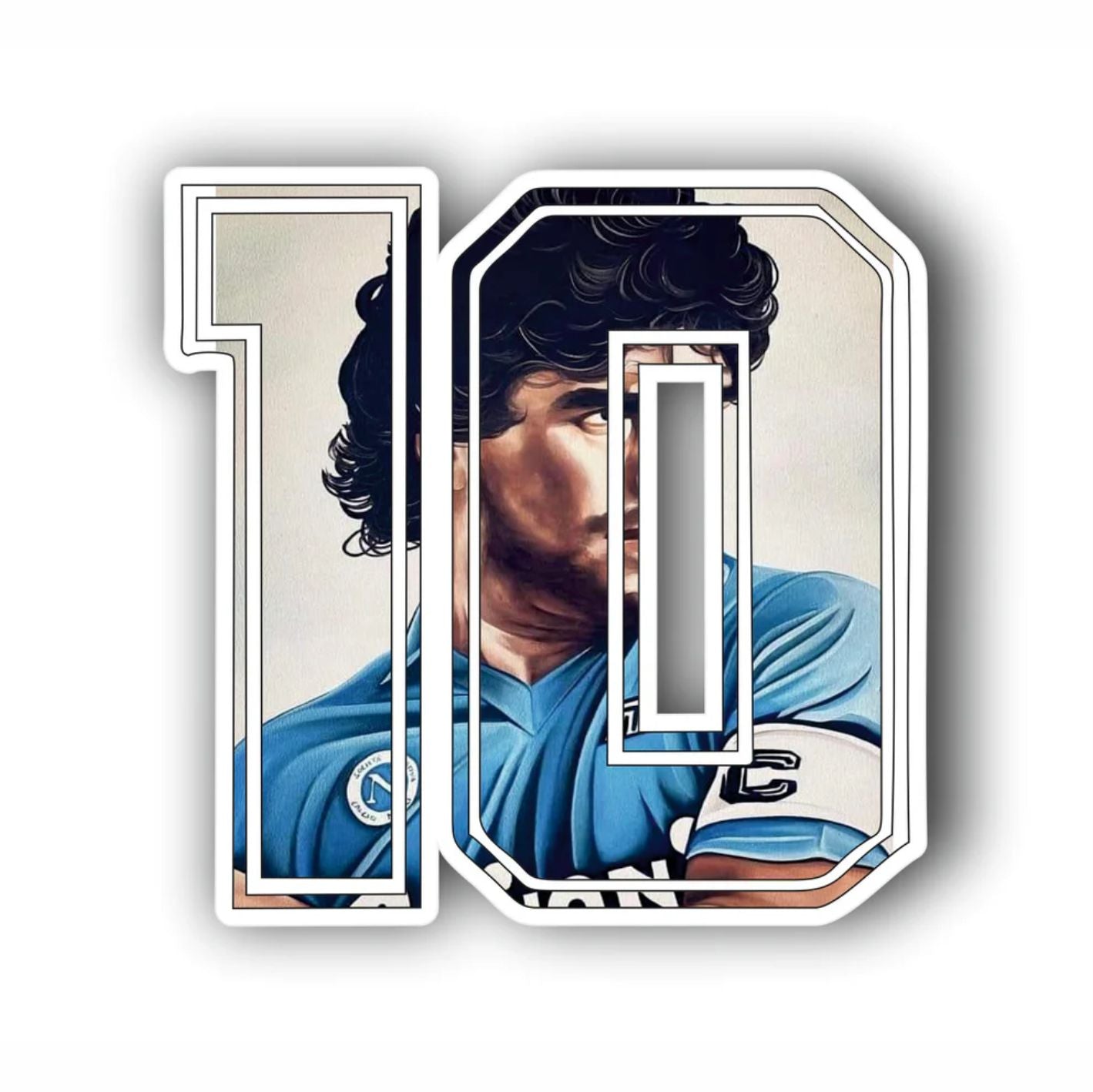 Adesivo numero 10 Maradona Napoli MOD.2