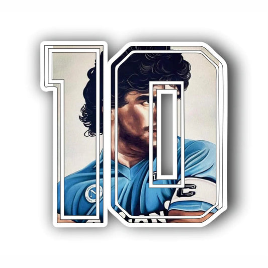 Adesivo numero 10 Maradona Napoli MOD.2