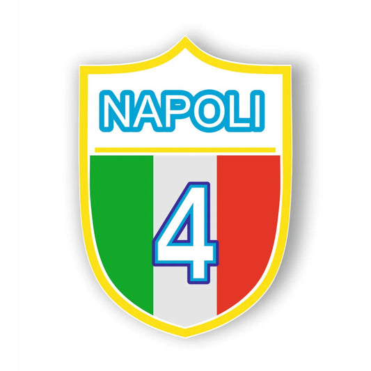 Adesivo Napoli Campioni d'Italia 4° scudetto MOD.1 + 2 omaggi