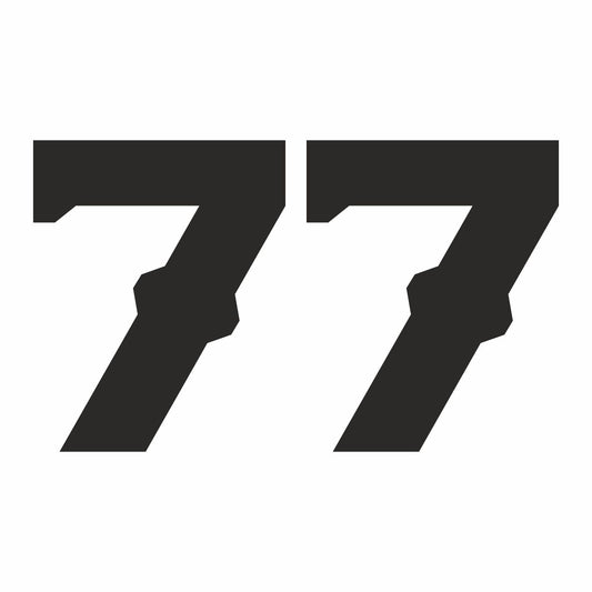 Adesivo prespaziato numero retro west personalizzabile adatto per auto moto pc