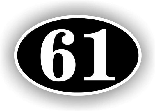 Adesivo Sagomato Numero Vintage – Personalizzabile per Auto, Moto e PC