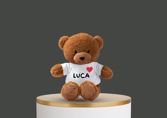 Orsetto  Balu  ' Cuore ' personalizzabile con nome