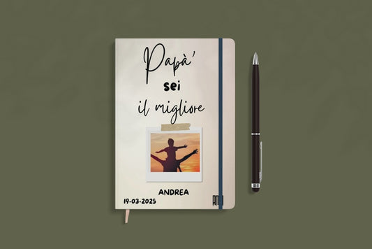 Blocco note ''Papà sei il migliore '' personalizzabile con nome e foto