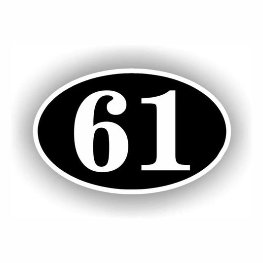 Adesivo Sagomato Numero Vintage | Sticker PVC per Auto e Moto