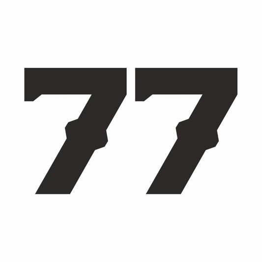 Adesivo Prespaziato Numero Retro West | Sticker PVC per Auto e Moto