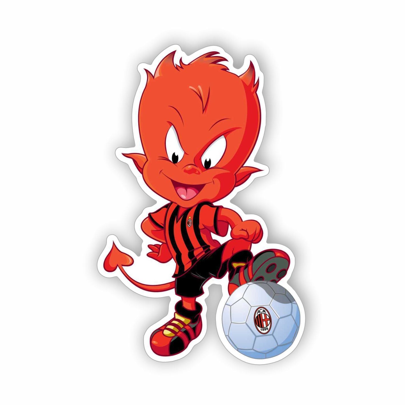 Adesivo Sagomato Diavoletto Milan | Sticker PVC