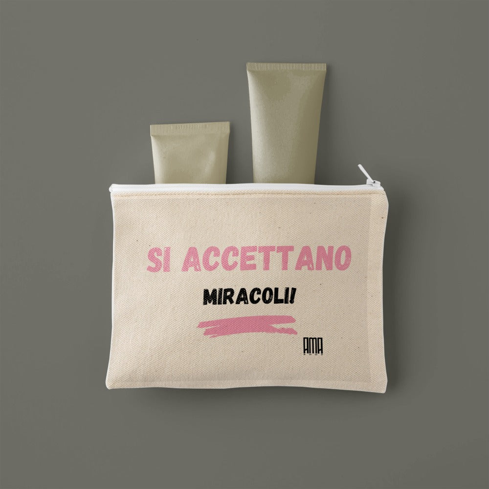 Pochette 'Si accettano miracoli' personalizzabile con nome