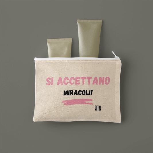 Pochette 'Si accettano miracoli' personalizzabile con nome