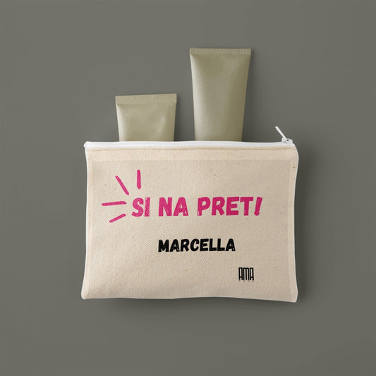 Pochette 'Si na pret!' personalizzabile con nome