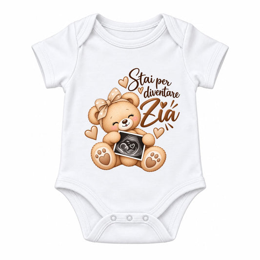 Body Neonato ''Stai per Diventare Zia!'' | Annuncio Gravidanza | AMA SHOP