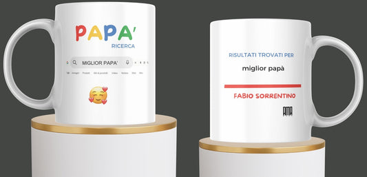 Tazza ' Google per il Papà' puoi personalizzarla con nome