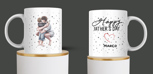 Tazza ' Festa del papà stellina ' puoi personalizzarla con nome