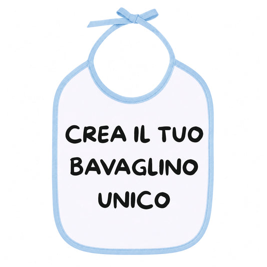 Bavaglino Celeste Personalizzabile – Crea il Tuo con Nome e Dedica