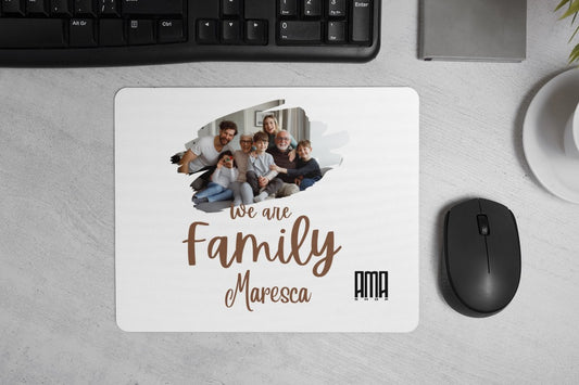Tappetino mouse ' Family' personalizzabile con nome, data o dedica