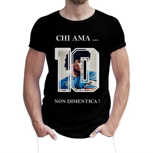 T-Shirt ‘NAPOLI’ chi ama non dimentica |Numero 10 |Maradona