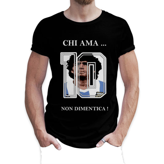 T-Shirt ‘NAPOLI’ chi ama non dimentica |Numero 10 |Maradona mod.2