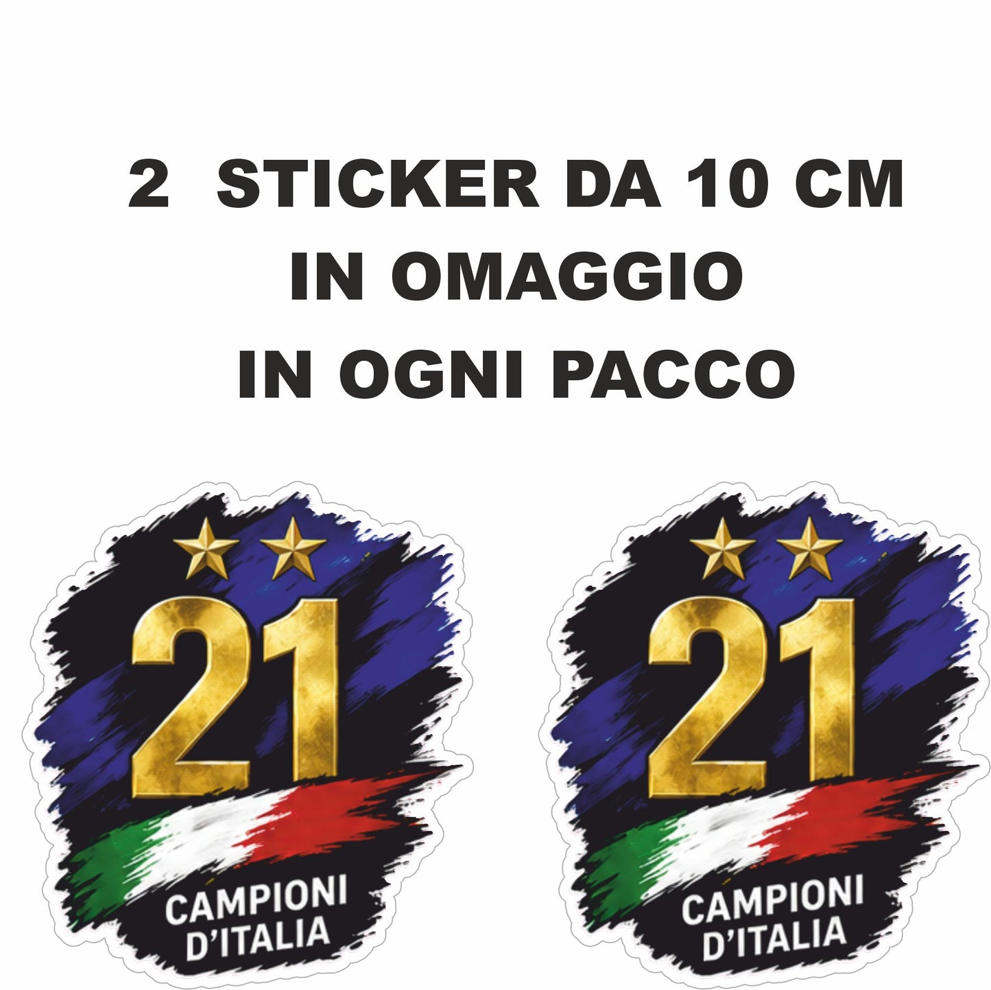 Adesivo Seconda Stella Inter 2026 mod.6 – Sticker PVC Impermeabile per Auto e Moto + 2 Adesivi Omaggio 10 cm